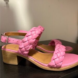 Pink Braided Sandals